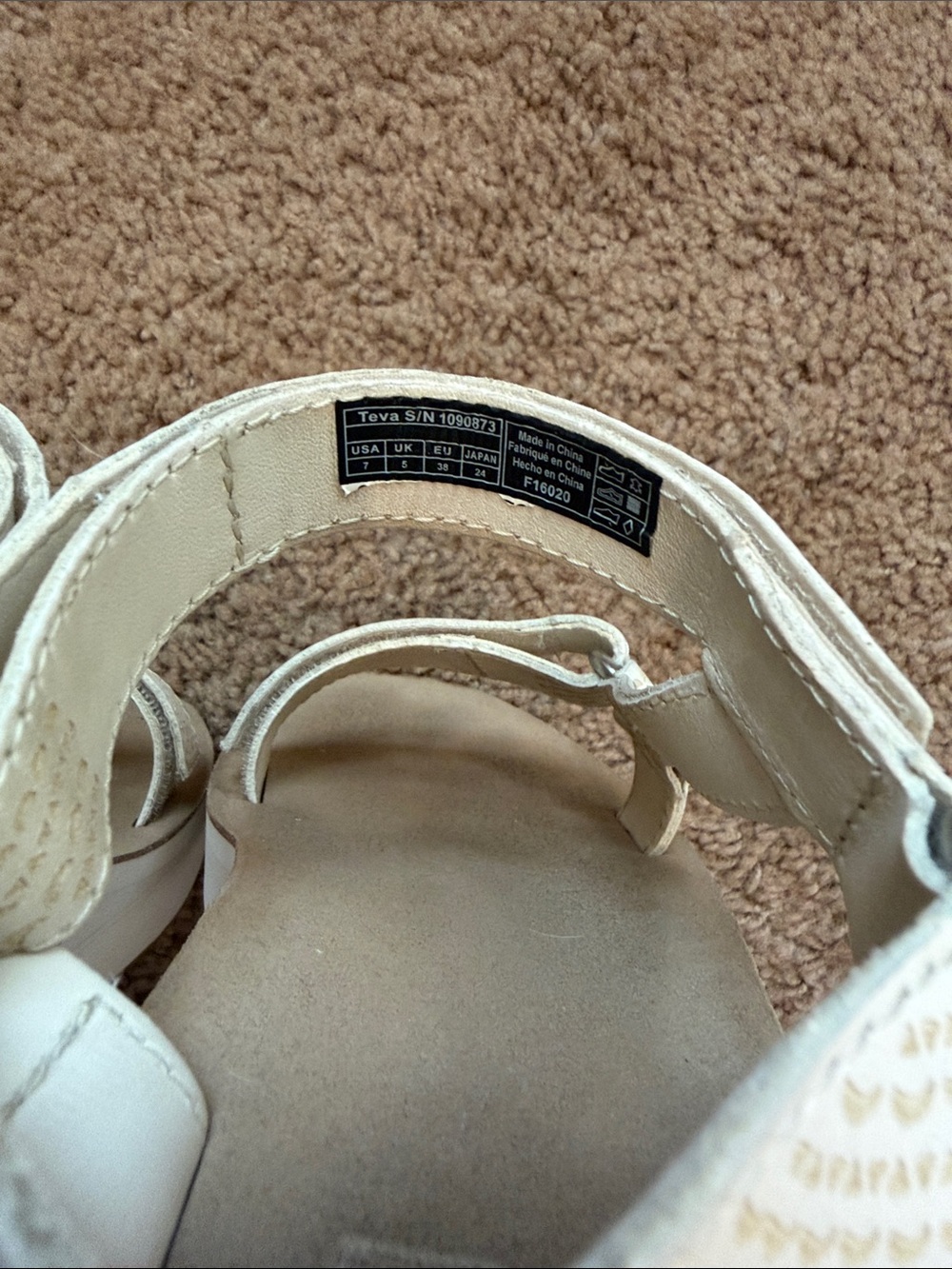 Teva midform cream leather sandals - 7 - Picture 7 of 7